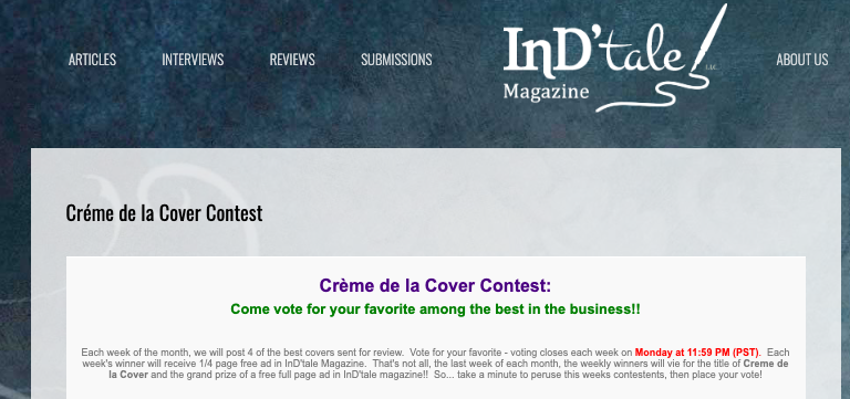 InD'Tale Magazine: Creme de la Cover Contest