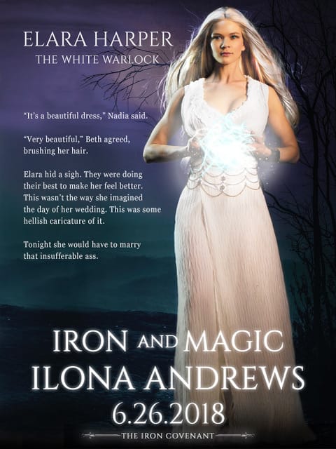 Promo image: Elara Harper, the White Warlock from Iron and Magic